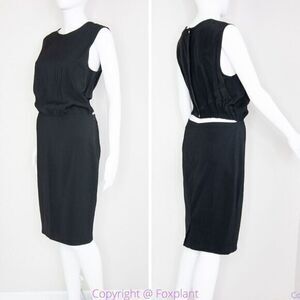 Malene‎ Birge women's black sleeveless cut-out sheath dress